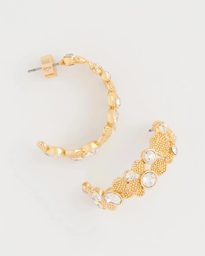 Sea Foam Hoop Earrings