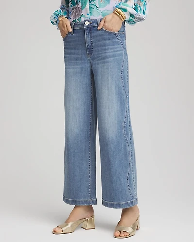 So Slimming® Wide Cropped Jeans