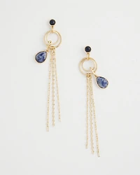 No Droop® Sodalite Tassel Earrings