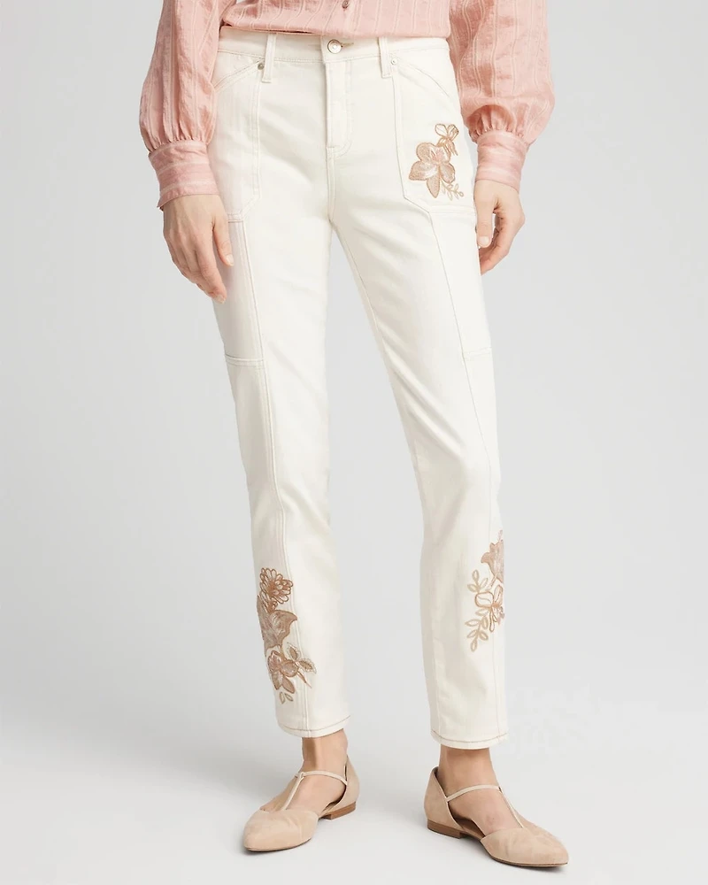 Girlfriend Ankle Utility Jeans