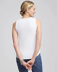 Ribbed High Neck Tank