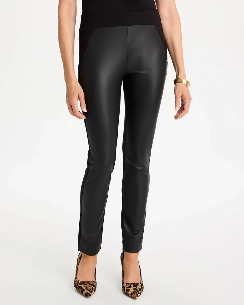 Faux Leather Juliet Slim Ankle Pants