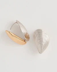 Mixed Metal Shell Earrings