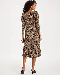 Travelers™ Leopard Boatneck Midi Dress