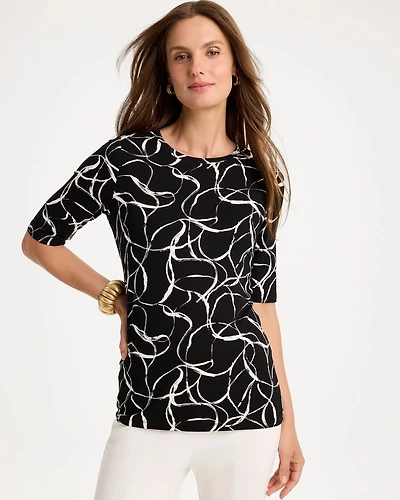 Abstract Touch of Cool™ Elbow-sleeve Layering Tee
