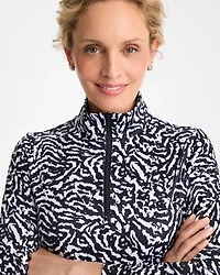 Zenergy® UPF Printed Half-Zip Polo