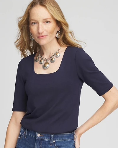 Contour Cotton™ Square Neck Tee