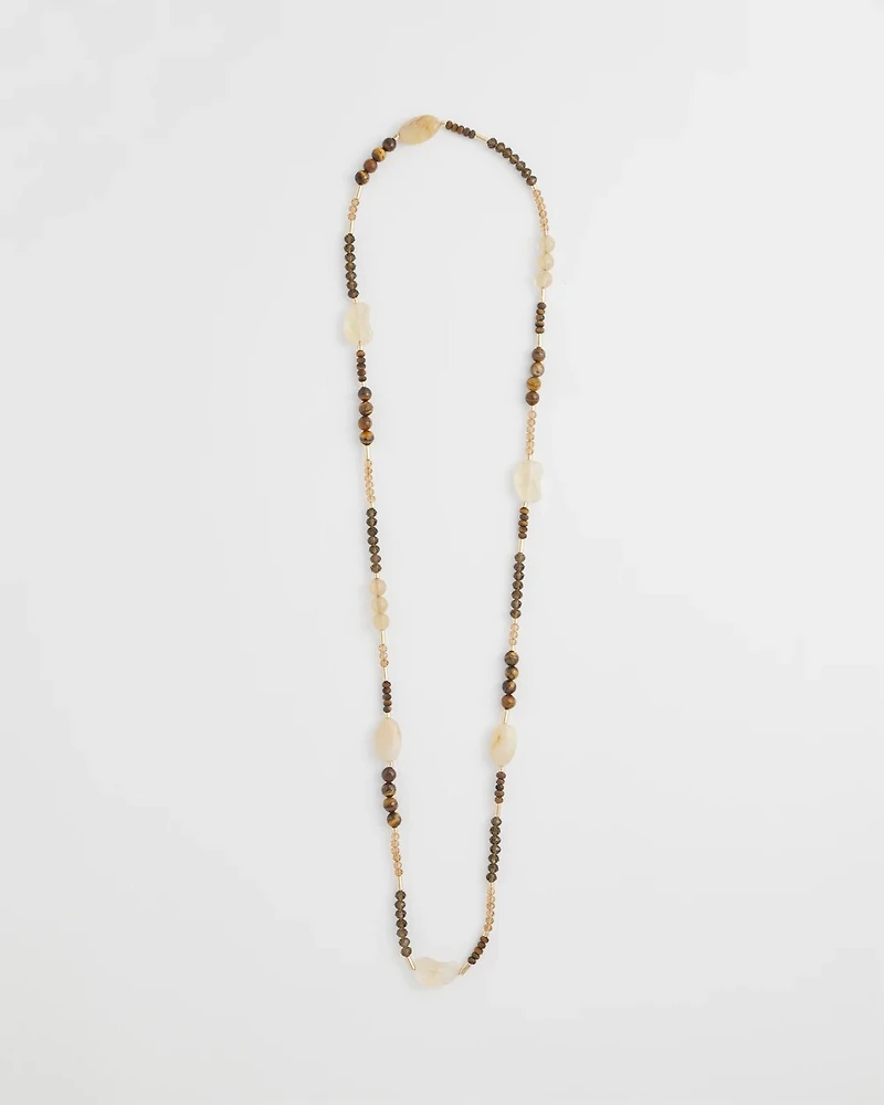 Tiger's Eye Single-Strand Necklace