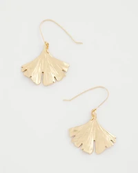 Ginkgo Leaf Fishwire Earrings