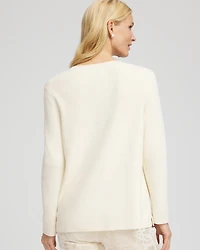 Embellished V-Neck Pullover Sweater