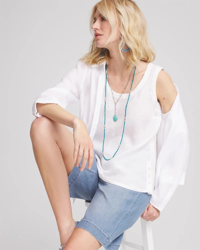 Sleeveless Linen Tank Top