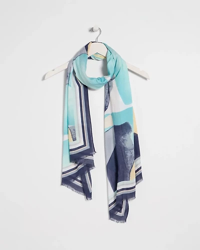 Artisanal Patch Oblong Scarf