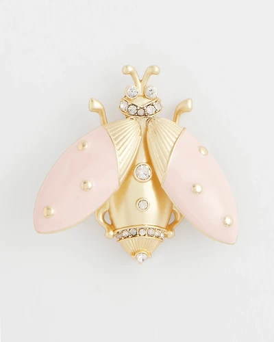 Pink Bug Brooch