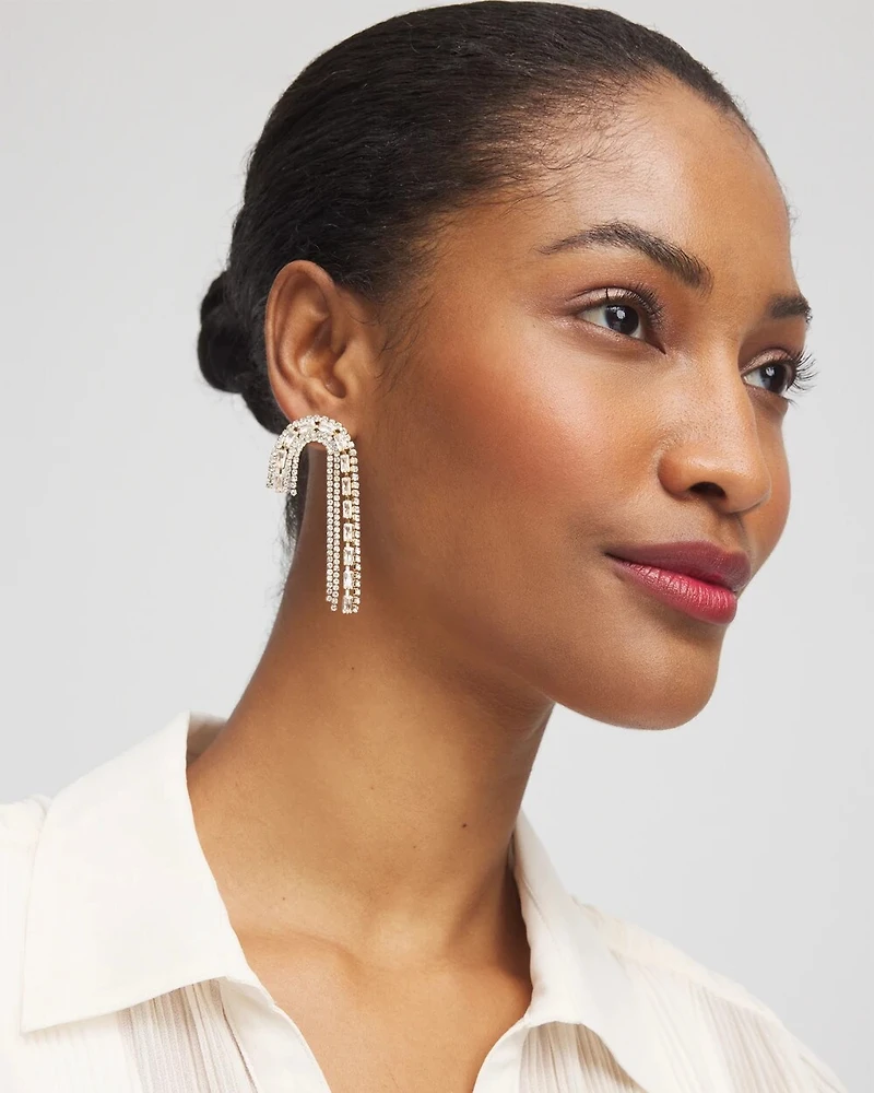 No Droop® Embellished Candy Cane Tassel Earrings