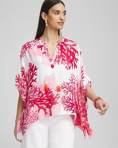 Coral Reef Motif Poncho