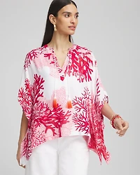 Coral Reef Motif Poncho