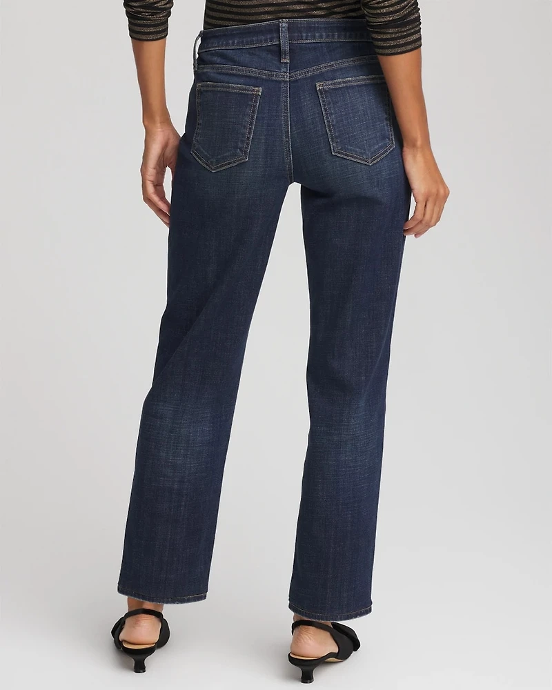 Girlfriend Straight Ankle Jeans