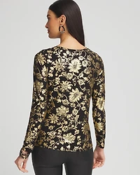 Touch of Cool™ Foiled Floral Layering Tee