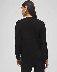 Spun Rayon Flare Sleeve Cardigan