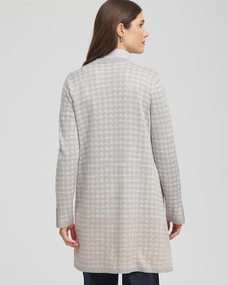 Metallic Herringbone Cardigan