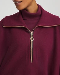 Cashmere-Blend Pullover Sweater Poncho