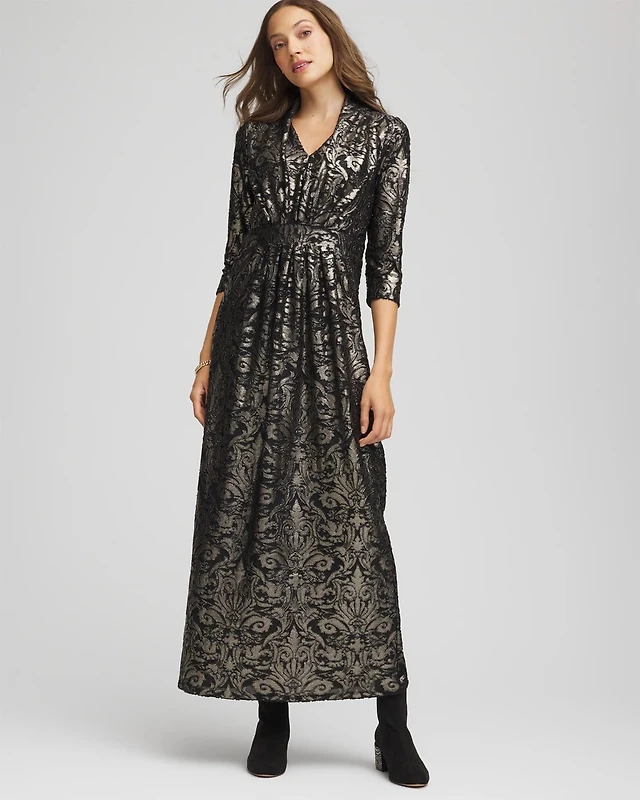 knee length dresses for ladies Tracy Studio Spaghetti Strap Pleated Maxi Dress main image 1