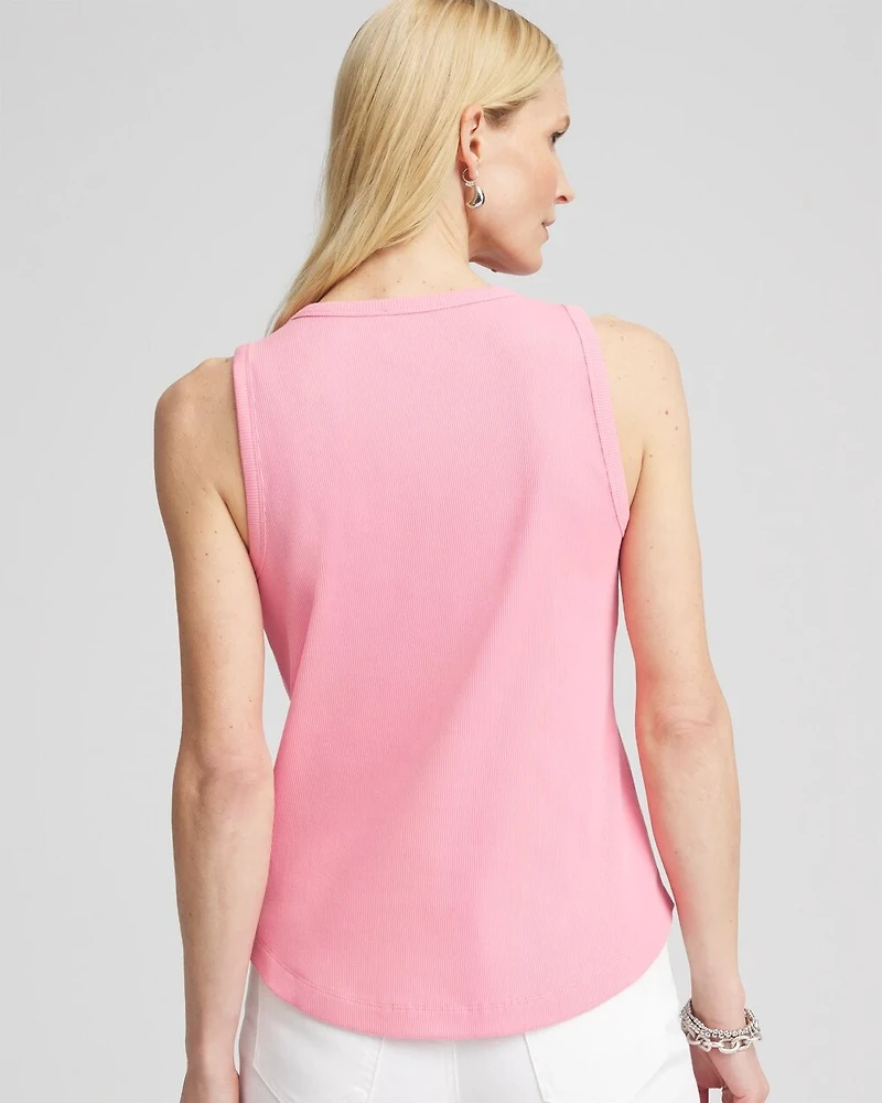 Ribbed High-Neck Tank