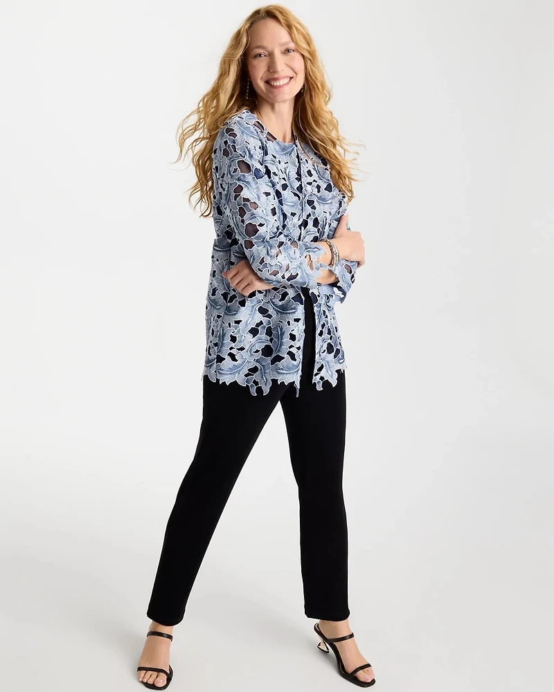 Travelers™ Collection Contrast Lined Lace Jacket