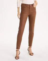 Coated Skinny Ankle Jeans