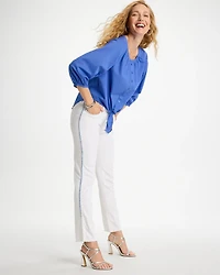 Oversized Tie-Front Top