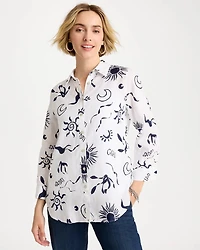 No Iron Linen Beach Shirt