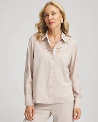 Lace Cotton Voile Shirt