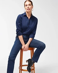 Stretch-Sateen Shirt