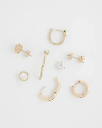 Goldtone Stud and Hoop Gift Set