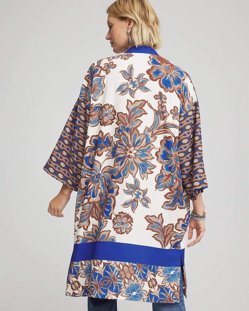 Crepe Long Printed Kimono