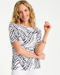Abstract Pima Elbow Sleeve Tee