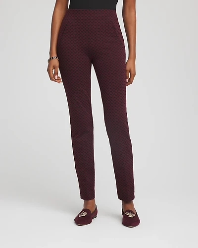 Circle Jacquard Juliet Slim Ankle Pants