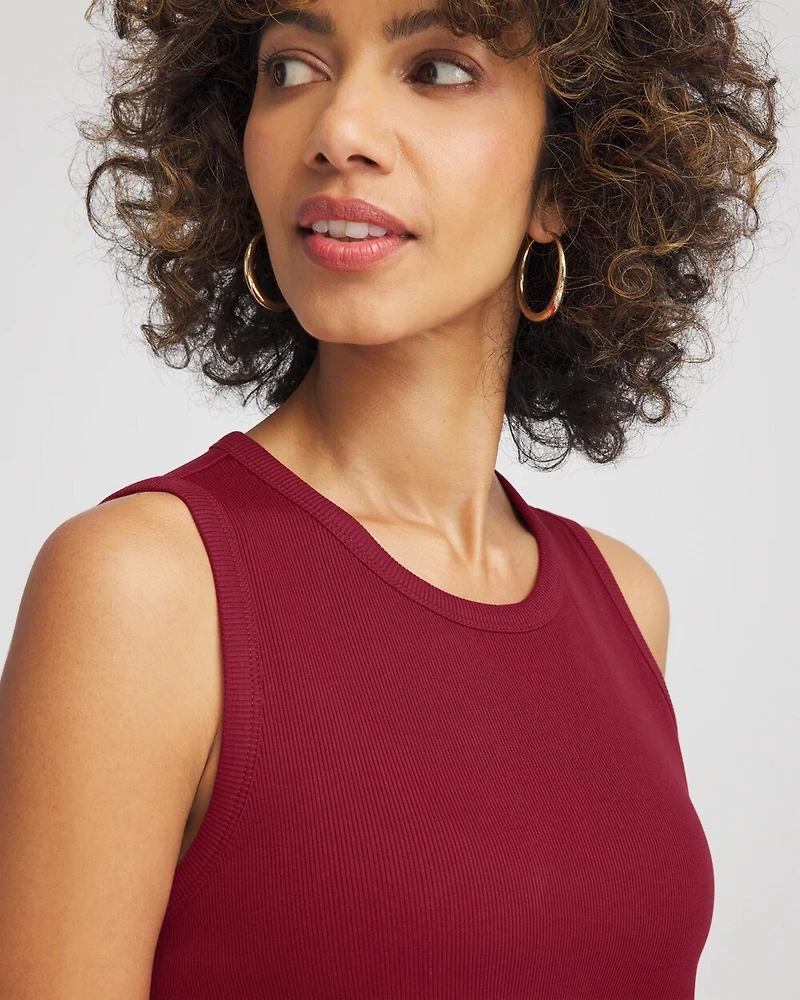 Ribbed High-Neck Tank