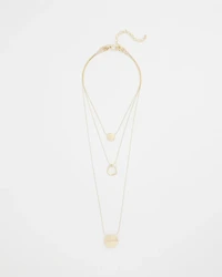 Gold Triple Pendant Necklace