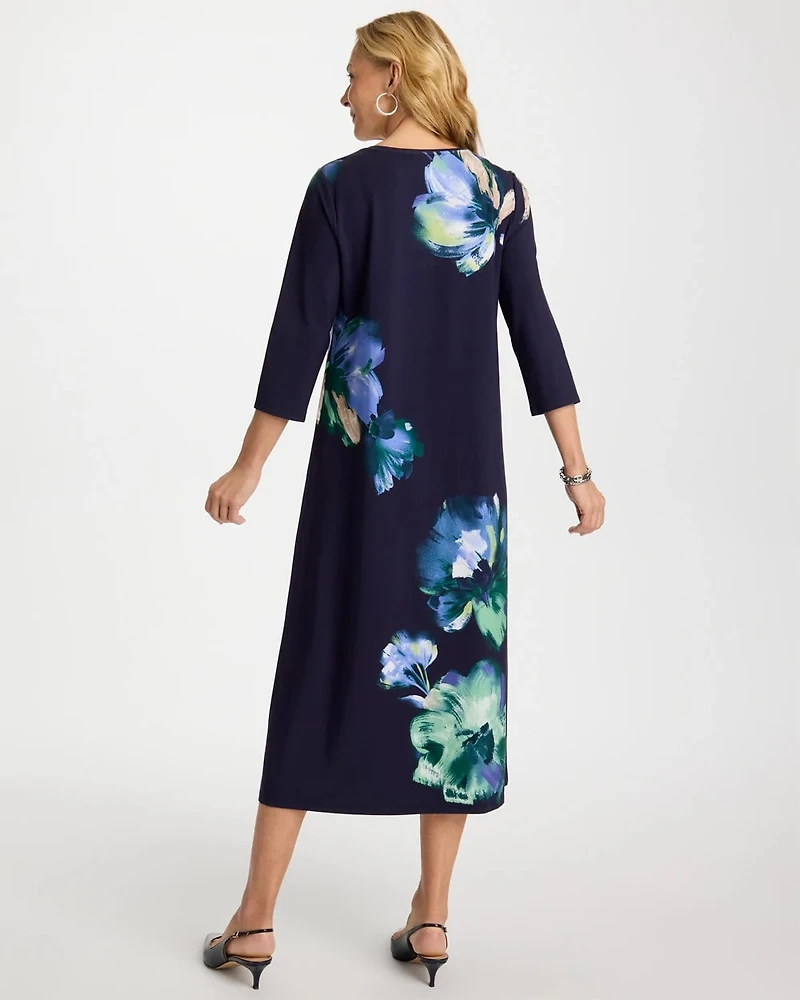 Floral Short Sleeve Maxi Dress