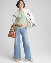 Textured Cap Sleeve Tee