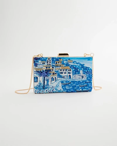Embellished Cotton Seaside Clutch