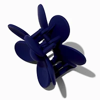 Navy Flower Medium Hair Claw