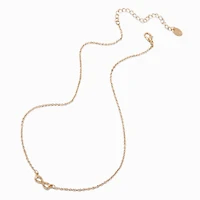 Gold-tone Mini Infinity Stackable Pendant Necklace