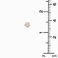 White Daisy Gold-tone Stud Earrings