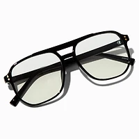 Black Aviator Clear Lens Frames