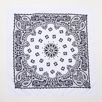 White Paisley Bandana Headwrap