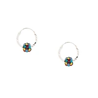 C LUXE by Claire's Sterling Silver 10mm Fireball Hoop Earrings