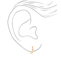C LUXE by Claire's 18kt Gold Plated 14mm Hoop Earrings