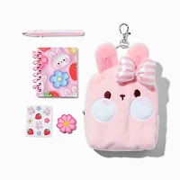 Pink Bunny 4'' Backpack Stationery Set